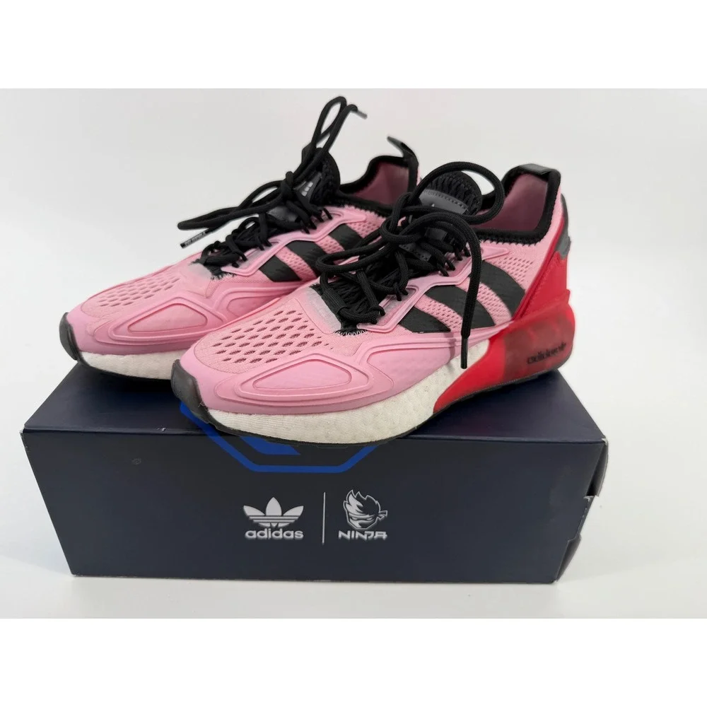Adidas Ninja ZX 2K Boost True Pink Core Black Scarlet FZ0454 Mens 4 Womens 5.5